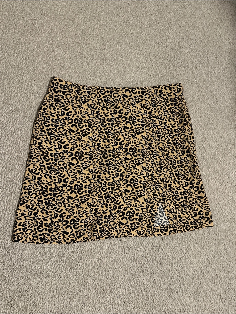 Free People Leopard Print Mini Skirt Size 10 NWT